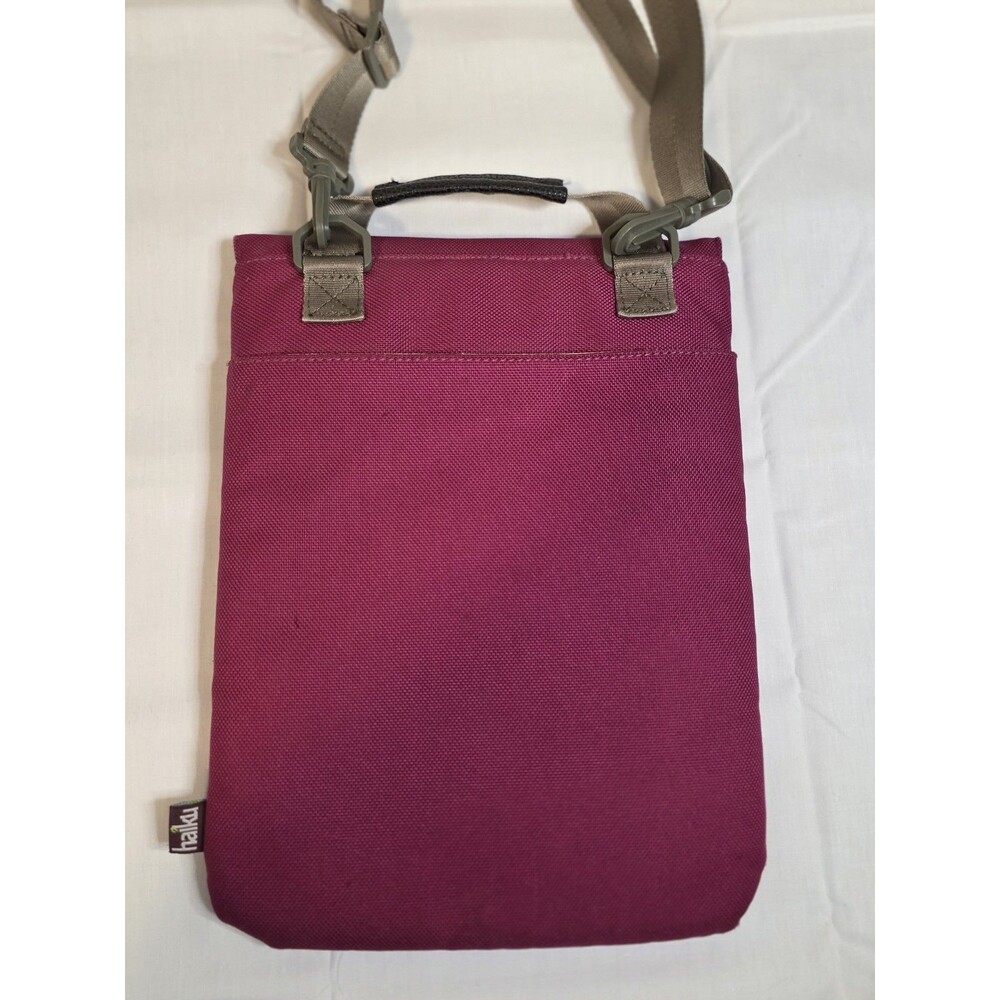 Haiku Purple Floral Shoulder Bag with Embroidered Accents, Adjustable Strap - Picture 3 of 6